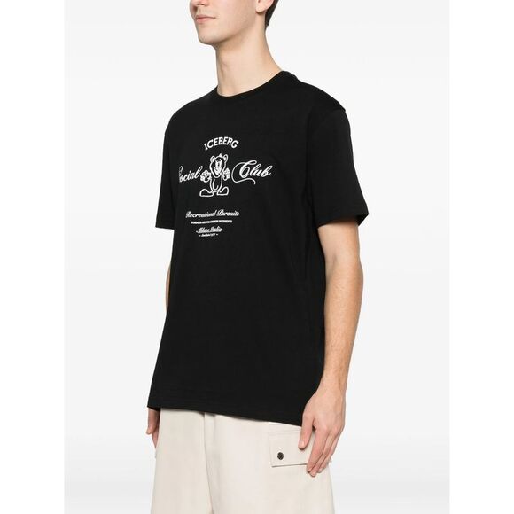Iceberg Black T-Shirts & Vests - T-Shirts Men